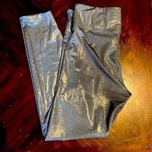 heroine sport Women’s large sparkly metallic silver leggings